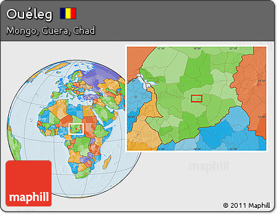 Political Location Map of Ouéleg