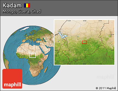 Satellite Location Map of Kadam