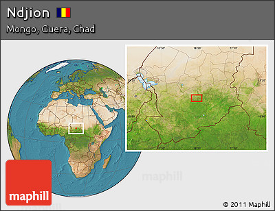 Satellite Location Map of Ndjion