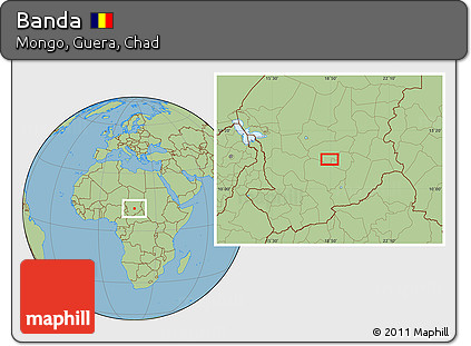 Savanna Style Location Map of Banda
