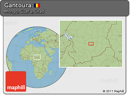 Savanna Style Location Map of Gantoura
