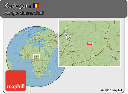 Savanna Style Location Map of Kadegam
