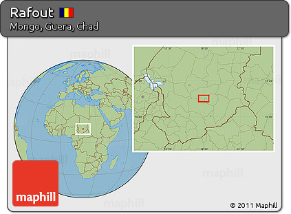 Savanna Style Location Map of Rafout