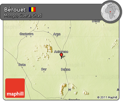 Physical Map of Bérouet