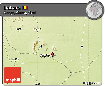 Physical Map of Dabara