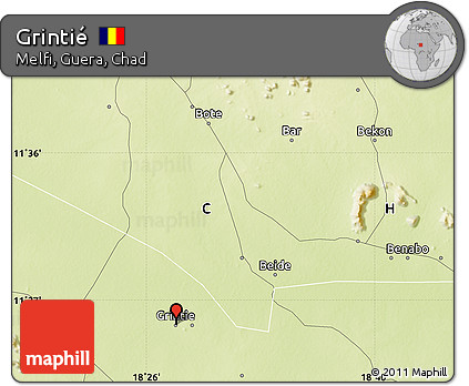 Physical Map of Grintié