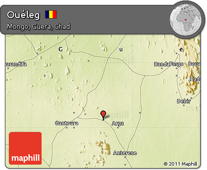 Physical Map of Ouéleg