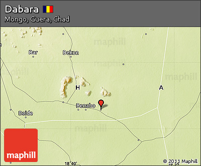 Physical Map of Dabara