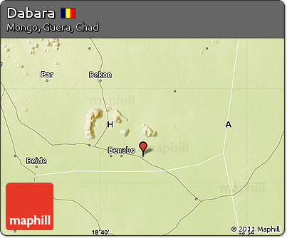 Physical Map of Dabara