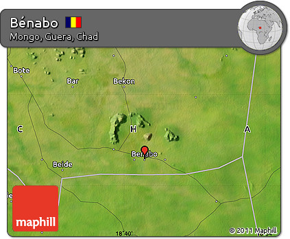 Satellite Map of Bénabo