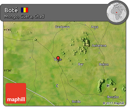 Satellite Map of Boté