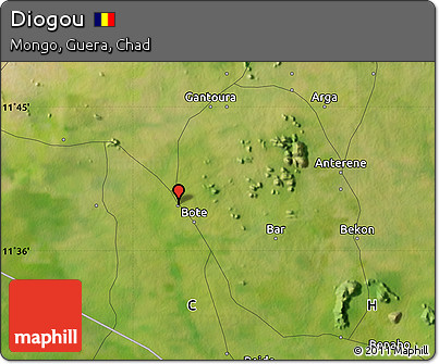 Satellite Map of Diogou