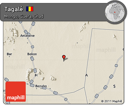 Shaded Relief Map of Tagalé