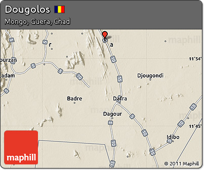 Shaded Relief Map of Dougolos