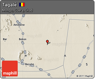 Shaded Relief Map of Tagalé