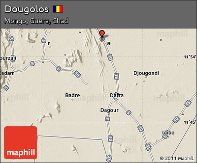 Shaded Relief Map of Dougolos