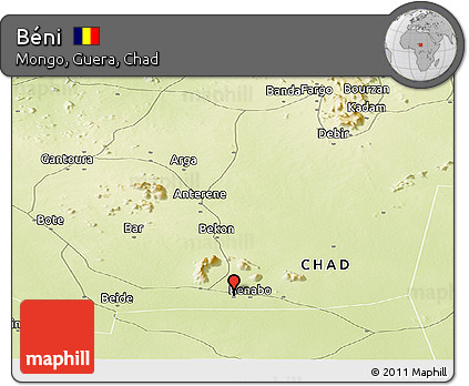 Physical Panoramic Map of Béni