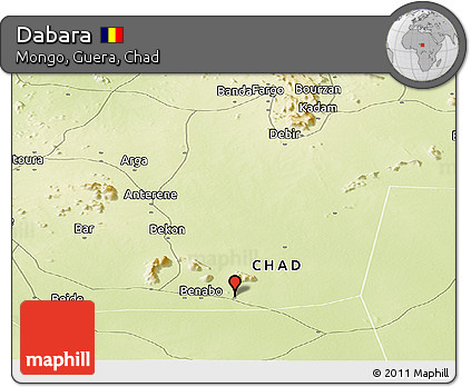 Physical Panoramic Map of Dabara