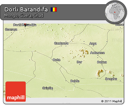 Physical Panoramic Map of Dorli Barandifa