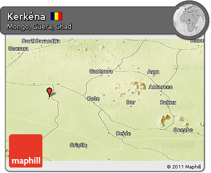 Physical Panoramic Map of Kerkéna