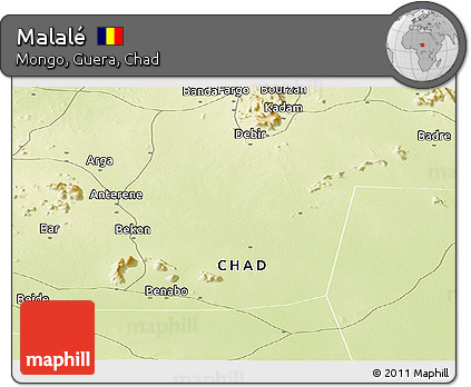Physical Panoramic Map of Malalé