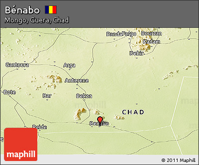 Physical Panoramic Map of Bénabo