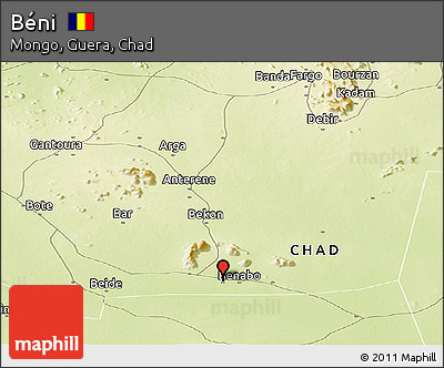 Physical Panoramic Map of Béni