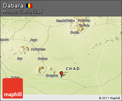 Physical Panoramic Map of Dabara