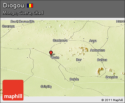 Physical Panoramic Map of Diogou