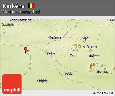 Physical Panoramic Map of Kerkéna