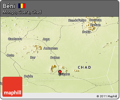 Physical Panoramic Map of Béni