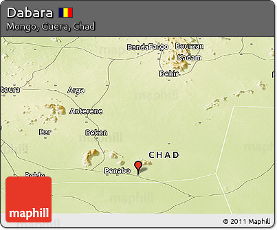 Physical Panoramic Map of Dabara