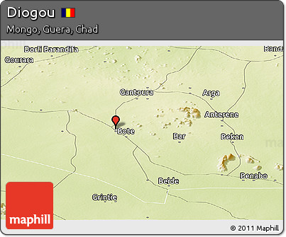 Physical Panoramic Map of Diogou
