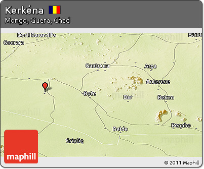 Physical Panoramic Map of Kerkéna