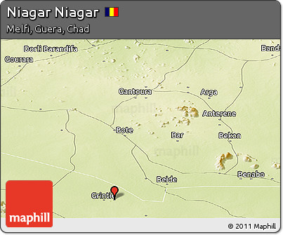 Physical Panoramic Map of Niagar Niagar