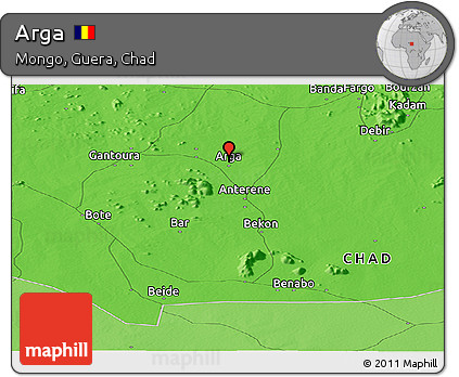 Political Panoramic Map of Arga