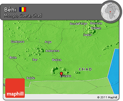 Political Panoramic Map of Béni