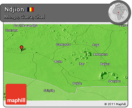 Political Panoramic Map of Ndjion