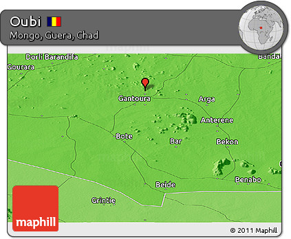 Political Panoramic Map of Oubi