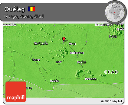 Political Panoramic Map of Ouéleg
