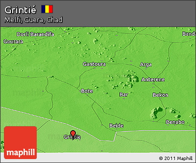 Political Panoramic Map of Grintié