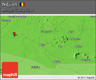 Political Panoramic Map of Ndjion