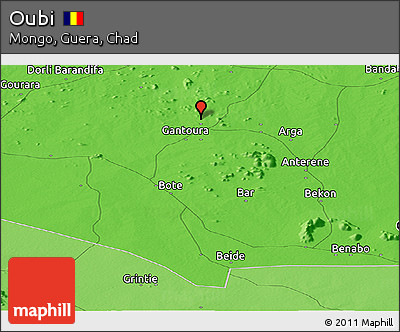 Political Panoramic Map of Oubi