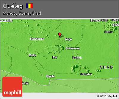 Political Panoramic Map of Ouéleg