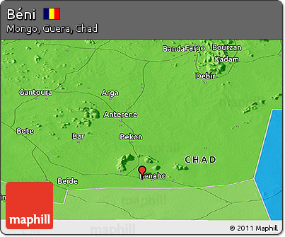 Political Panoramic Map of Béni