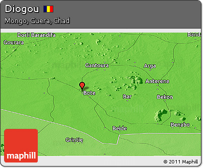 Political Panoramic Map of Diogou