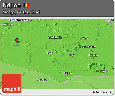 Political Panoramic Map of Ndjion