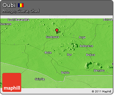 Political Panoramic Map of Oubi
