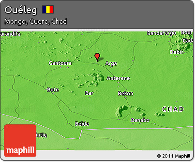 Political Panoramic Map of Ouéleg