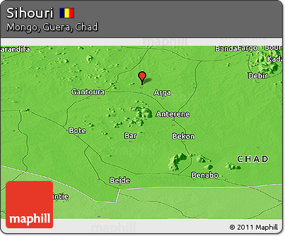 Political Panoramic Map of Sihouri